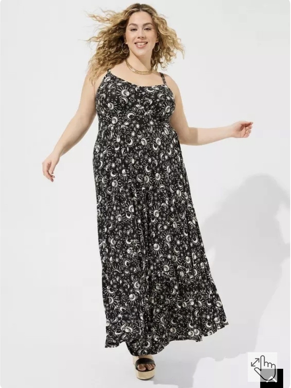 Torrid Celestial Print Tiered Jersey Maxi Dress